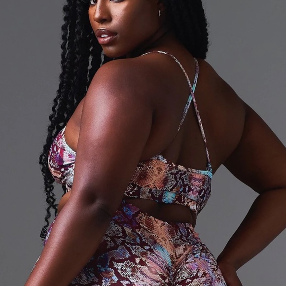 LiCi Fit Cobra Convertible Bra SMALL S ✨  Snakeskin Workout Top LICIFIT - Picture 3 of 5